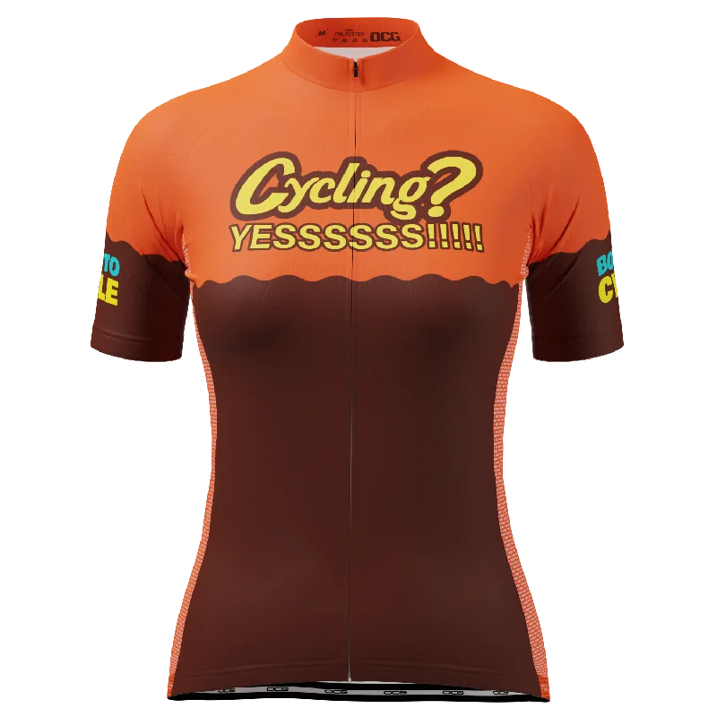 Women's Cycling? Yes! Short Sleeve Cycling Jersey Ash Gray Jersey Tee