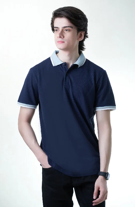 Tipped Polo Jersey Shirt Bright Color Jersey Top