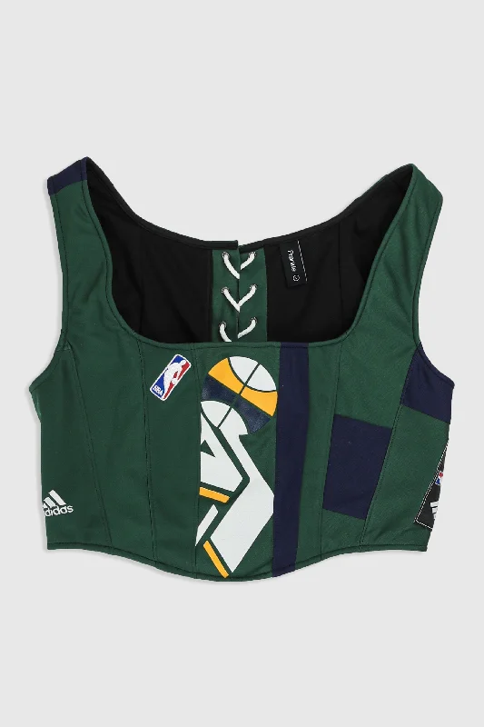 Rework Utah Jazz NBA Jersey Corset - L Bamboo Jersey Tee