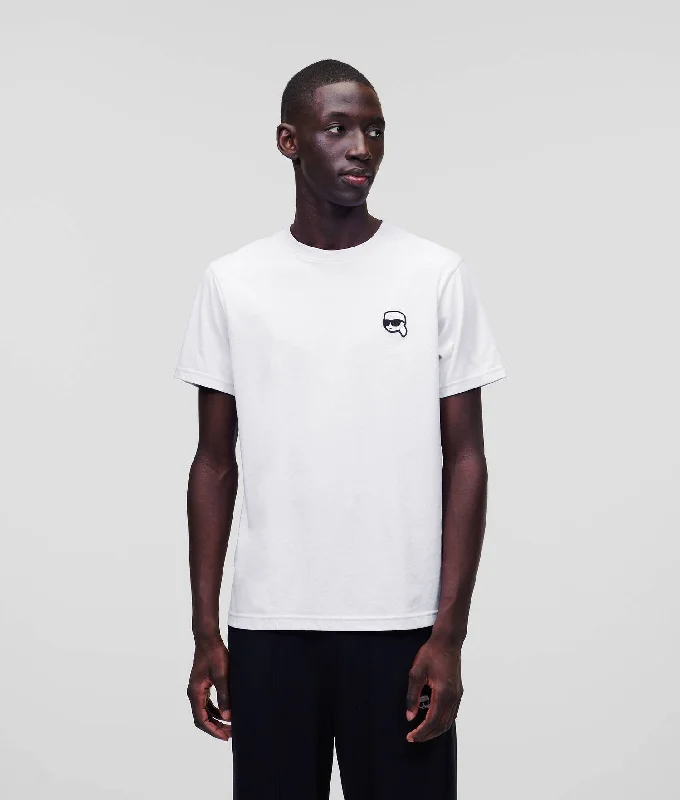 Karl Lagerfeld 230M1702 Organic Cotton Jersey White Evening Jersey Tee
