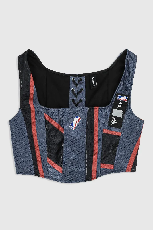 Rework Bobcats NBA Jersey Corset - L Organic Jersey Tee
