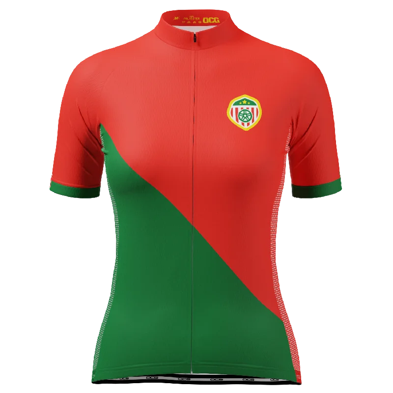 Women's Portugal Soccer Short Sleeve Cycling Jersey Exclusive Jersey Tee