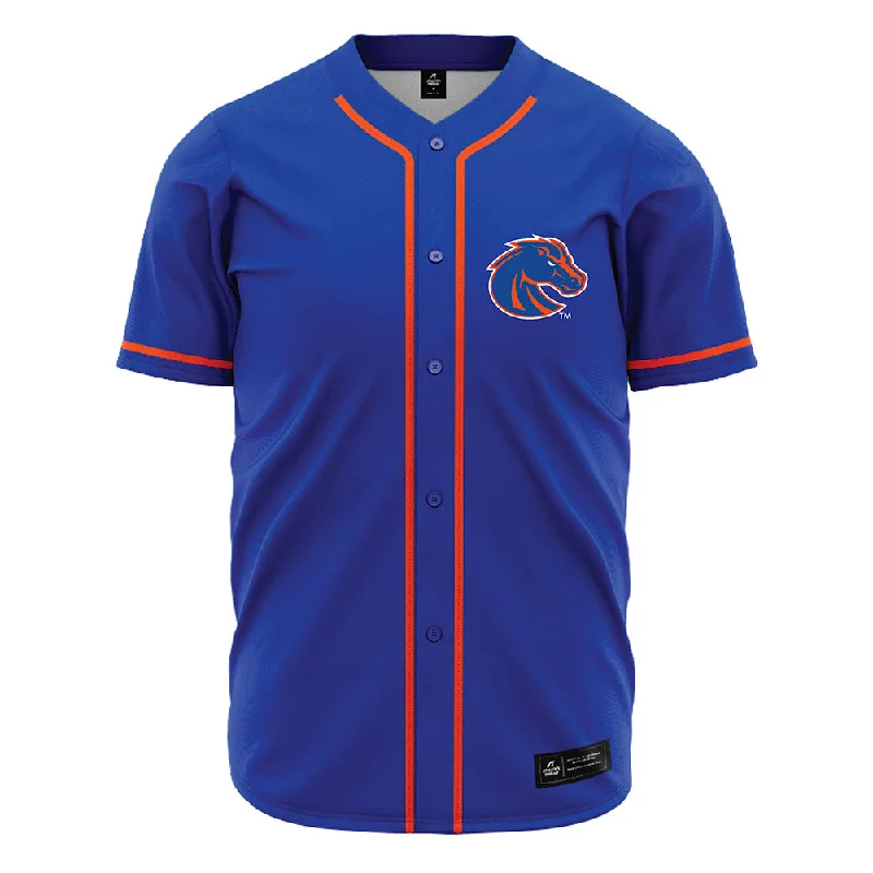 Boise State - NCAA Women's Track & Field : Lizbeth Soto - Blue Jersey Burgundy Jersey Tee