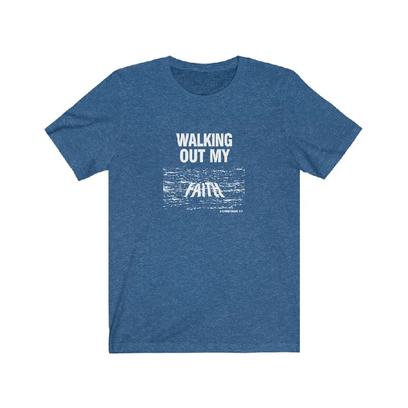 Walking Out My Faith Women Unisex Jersey Short Sleeve Tee Luxury Jersey Tee