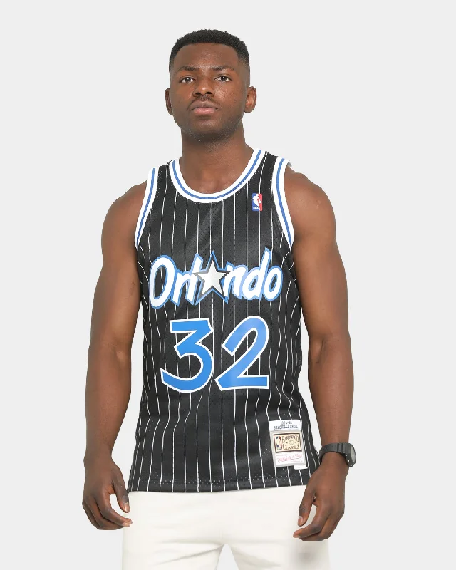 Mitchell & Ness Orlando Magic Shaquille O'Neal '94-'95 #32 Alternate Swingman Jersey Black/White Linen Jersey Top
