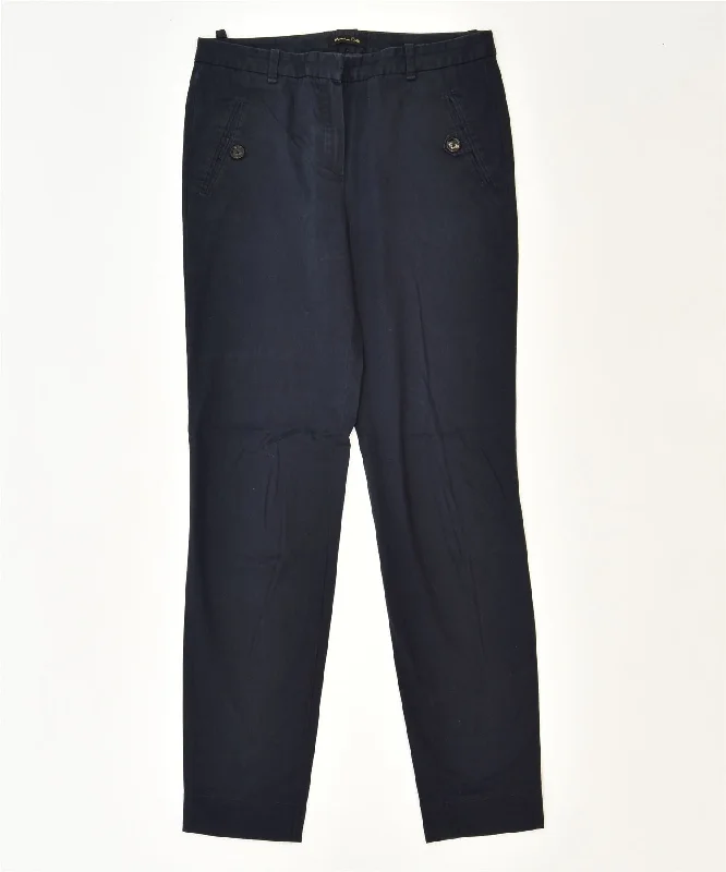 MASSIMO DUTTI Womens Slim Trousers US 4 Small W27 L29 Navy Blue Classic Trousers Brand Named