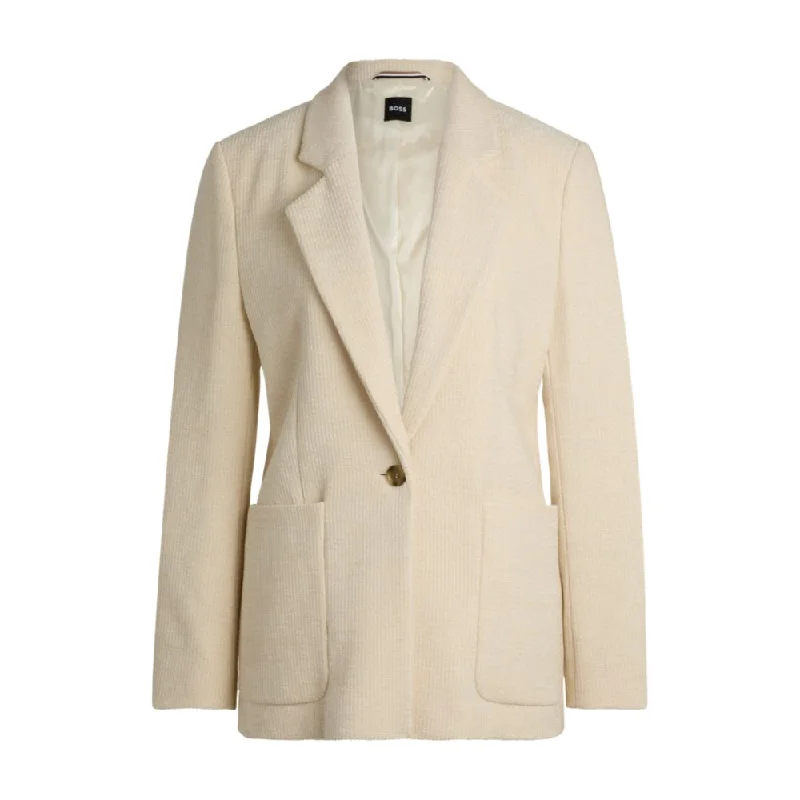Relaxed-fit jacket in velvet corduroy Front Pockets Side Pockets Patch Pockets