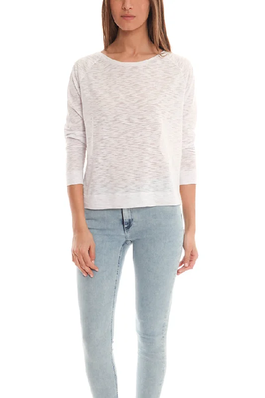 Malene Birger Vinda Slub Jersey Crewneck One Shoulder Jersey Shirt