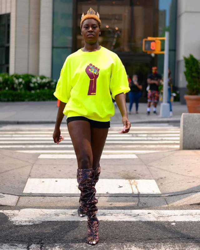 Boss Chick Cropped Sleeve Sweatshirt Hoodie with Longline Fit Extended Stylish