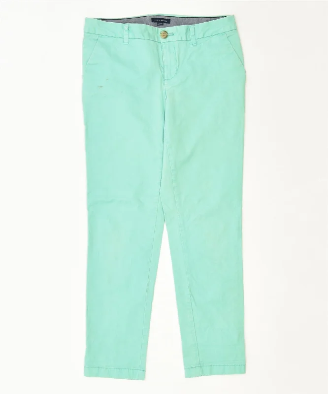 TOMMY HILFIGER Womens Straight Chino Trousers US 4 Small W28 L23 Green Trousers Versatile Stylish