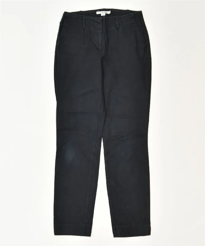 BODEN Womens Slim Chino Trousers UK 8 Small W26 L28 Black Cotton Classic Trousers versatile all-occasion