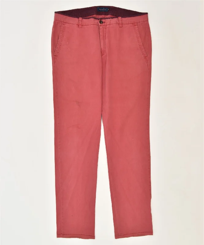 MASSIMO DUTTI Womens Slim Chino Trousers W36 L35 Red Classic Trousers Top Rated