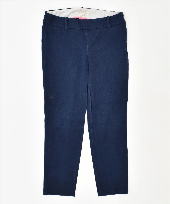 J. CREW Womens Slim Trousers US 2 XS W28 L23 Blue Trousers High Rise Slim Fit