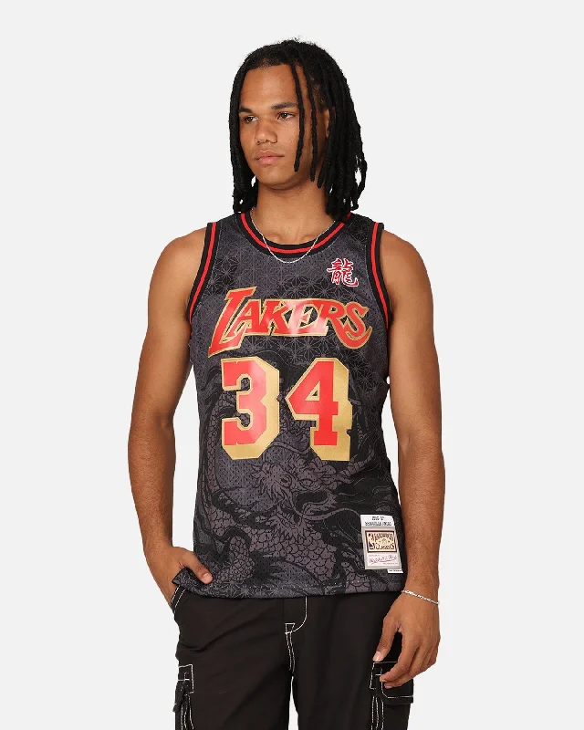 Mitchell & Ness Los Angeles Lakers Shaquille O'Neal '96-97 Year of the Dragon Swingman Jersey Black/Red Autumn Jersey Shirt