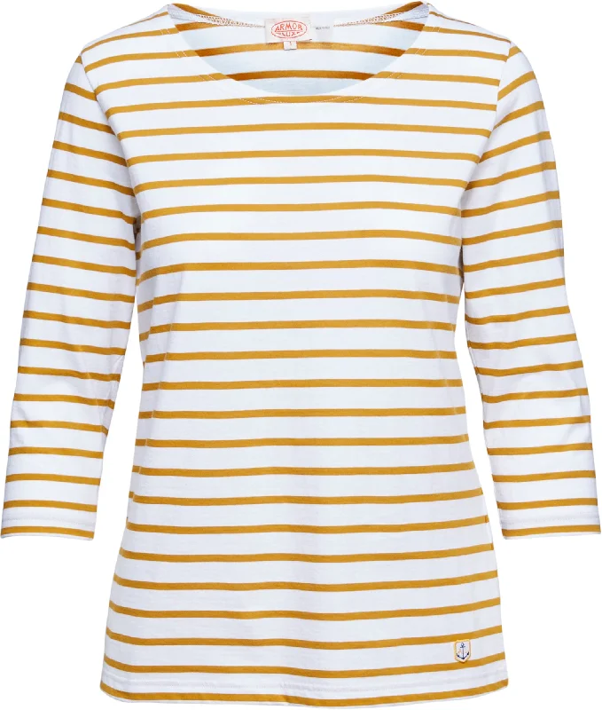 Cap Coz 3/4 Sleeves Breton Striped Jersey - Women's|-|Marinière à manches 3/4 Breton Cap Coz - Femme Mint Green Jersey Tee