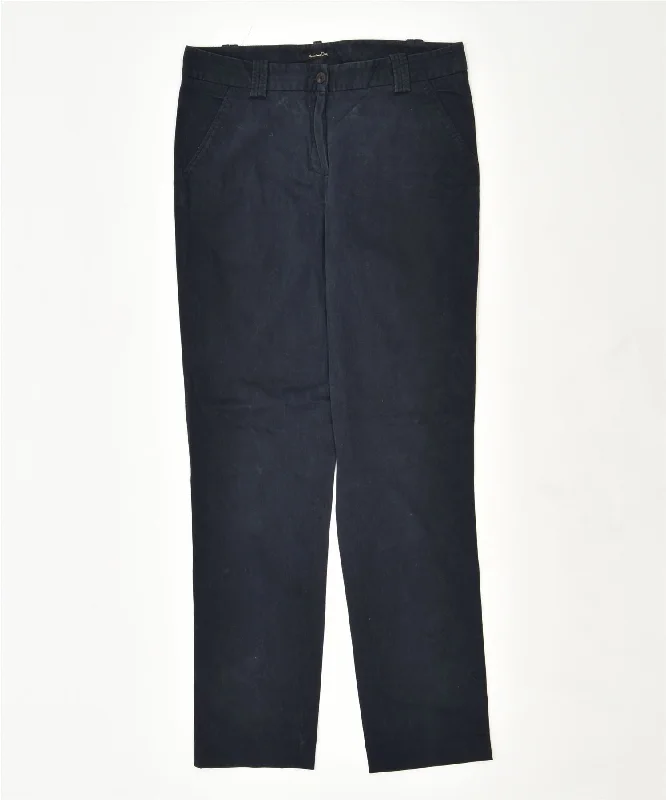 MASSIMO DUTTI Womens Straight Chino Trousers W28 L29 Black Cotton Trousers luxurious premium