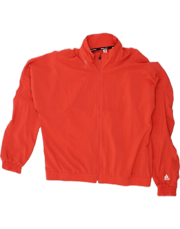 ADIDAS Womens Oversized Graphic Tracksuit Top Jacket UK 8/10 Small Red Cardigan Sweater Pullover ADIDAS Womens Oversized Graphic Tracksuit Top Jacket UK 8/10 Small Red Cardigan Sweater Pullover