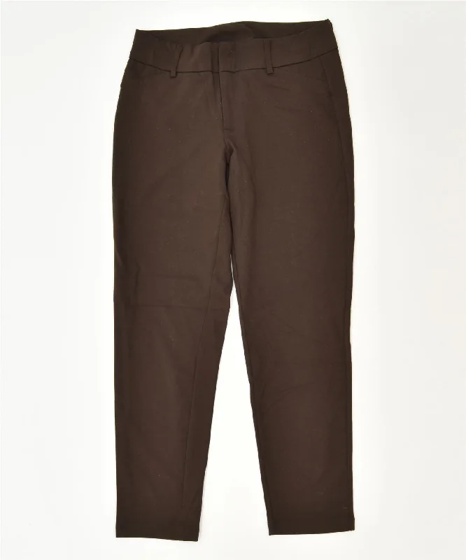 MICHAEL KORS Womens Slim Suit Trousers US 8 Medium W30 L29 Brown Classic Skinny Trousers Denim Stretchy