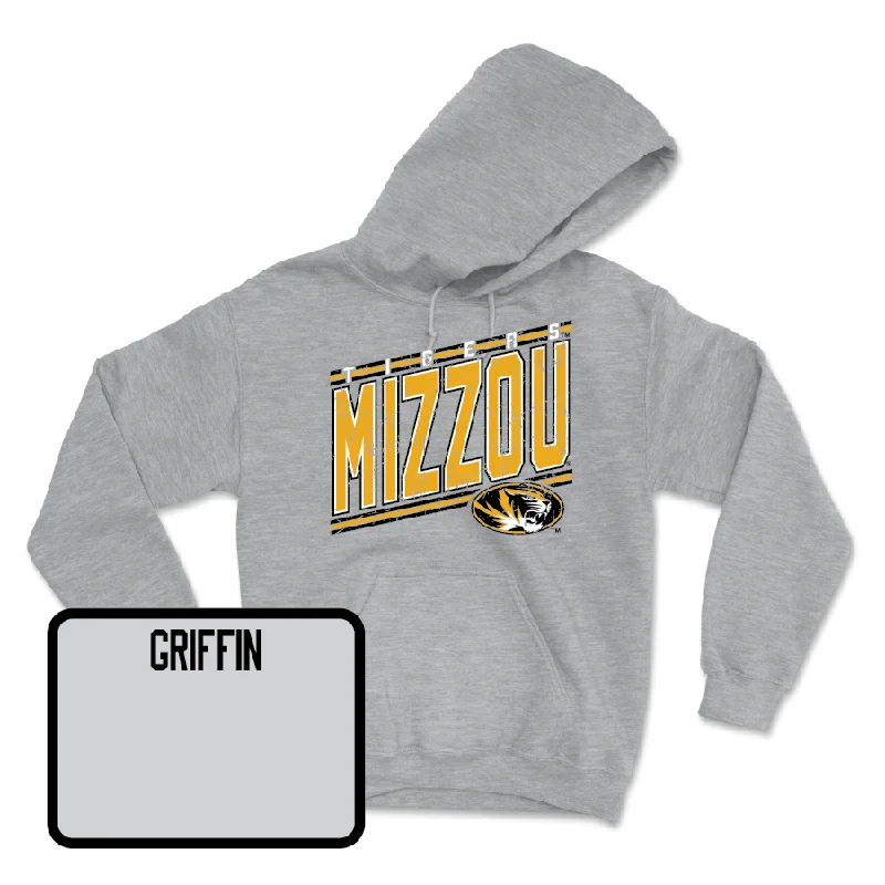 Sport Grey Women's Gymnastics Vintage Hoodie - Kennedy Griffin Hoodie with Emblem Brand Identity