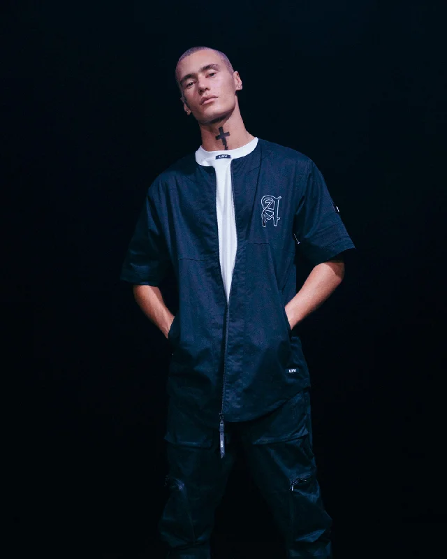 The Affiliated Baseball Jersey Black One Shoulder Jersey Shirt