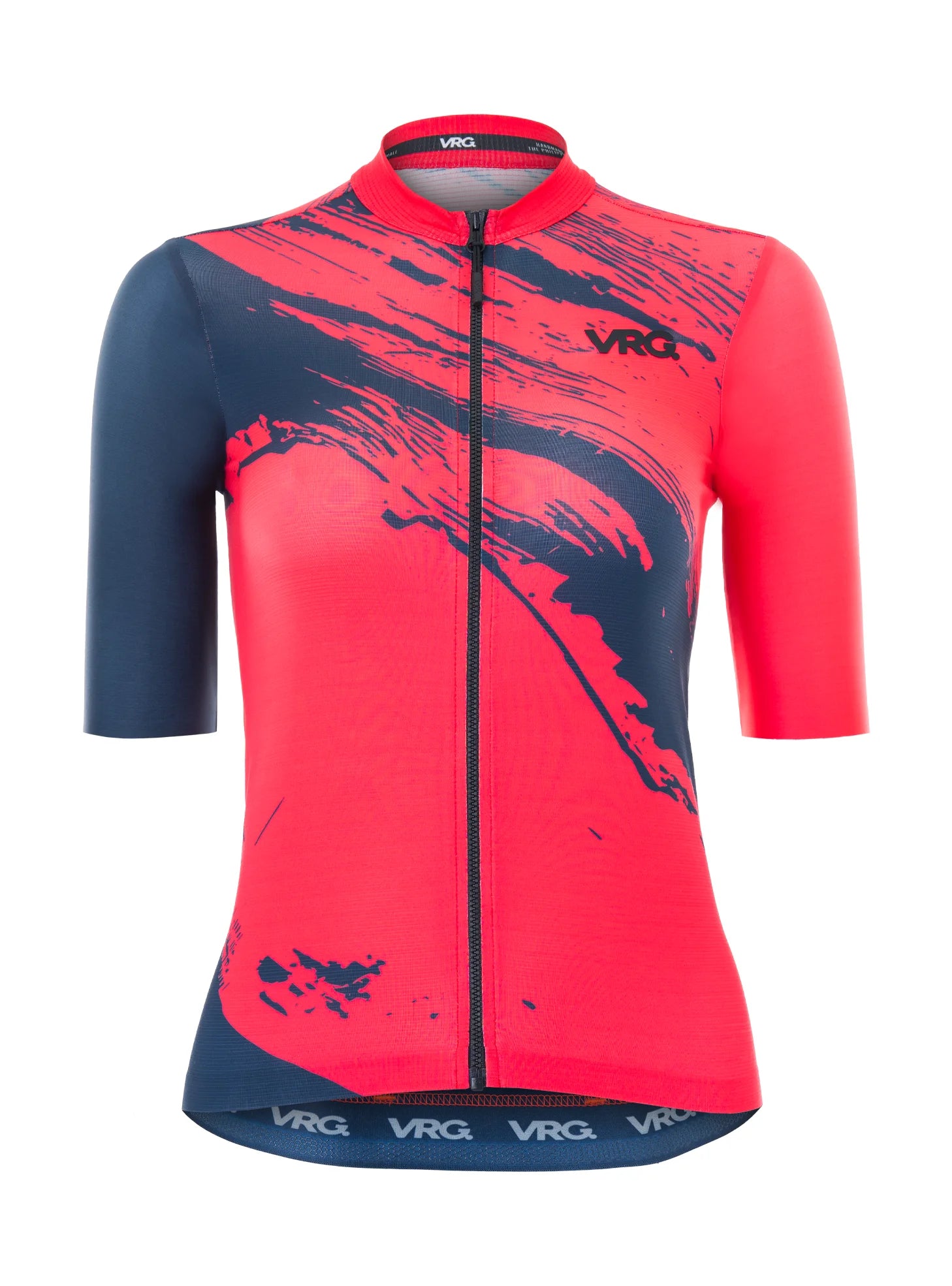 138 VRG JERSEY CORAL/NAVY - WOMEN Polka Dot Jersey Shirt