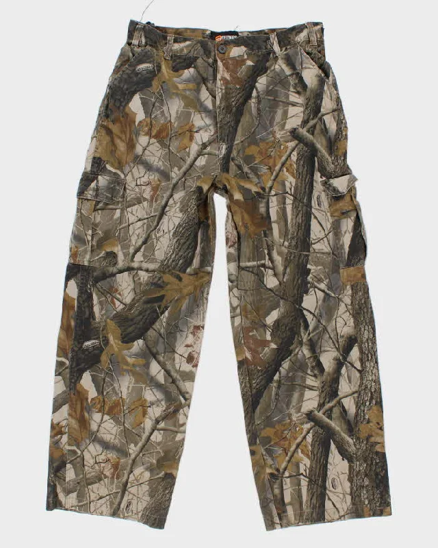 Outfitters Ridge Camouflage Trousers - W33 L29 Cropped Trousers Casual Linen
