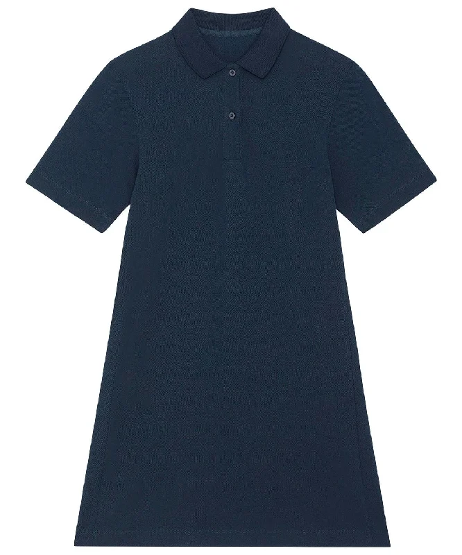 French Navy - Stella Paiger women's piqué polo dress (STDW162) Tunics Silk luxurious