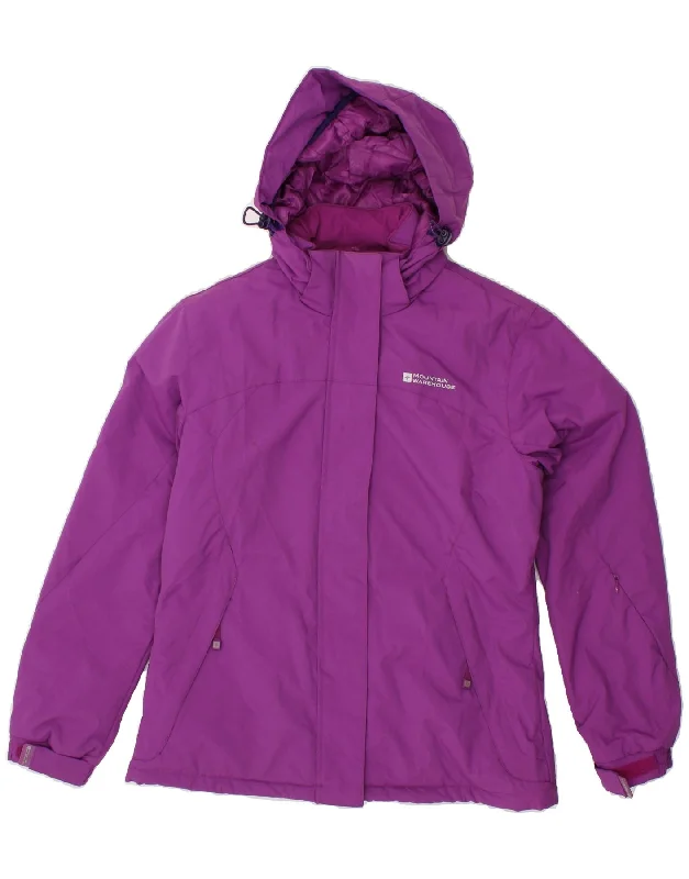 MOUNTAIN WAREHOUSE Womens Hooded Windbreaker Jacket UK 8 Small Purple Elasticated Jacket Padded Jacket Insulated Jacket MOUNTAIN WAREHOUSE Womens Hooded Windbreaker Jacket UK 8 Small Purple Elasticated Jacket Padded Jacket Insulated Jacket