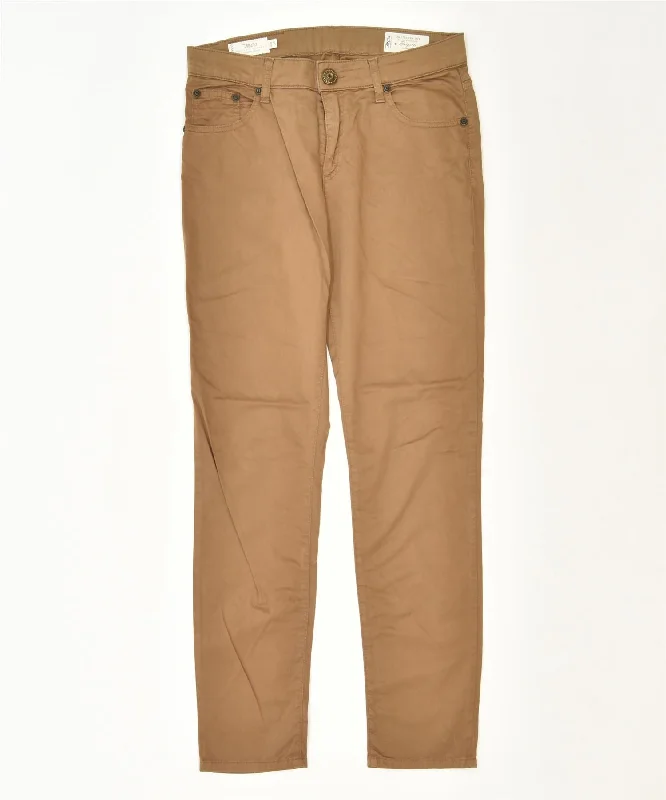 MARLBORO CLASSICS Womens Brigitte Slim Casual Trousers W31 L30 Brown Trousers Chinos Classic