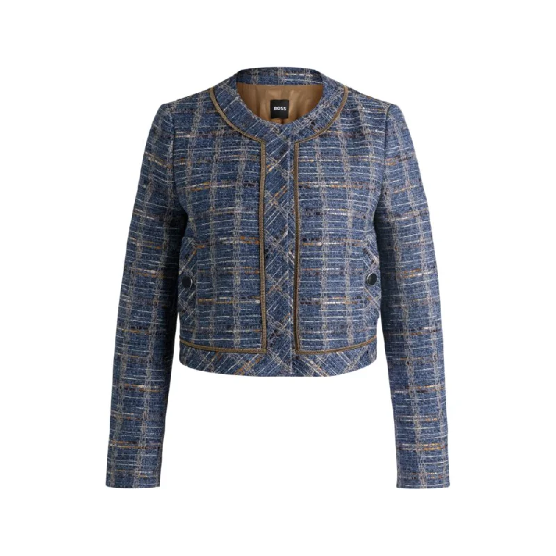 Regular-fit jacket in check tweed Corduroy Jacket Velvet Jacket Brocade Jacket