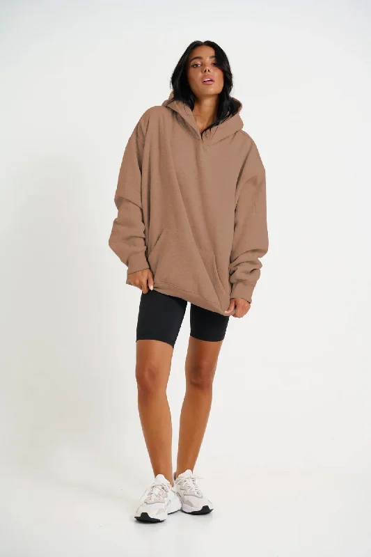 Unisex Roman Oversize Hoodie Choc Hoodie with Double Zipper Versatile Adjustable