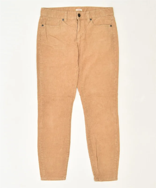 J. CREW Womens Slim Corduroy Trousers W31 L28 Brown Cotton Trousers Vintage Classic