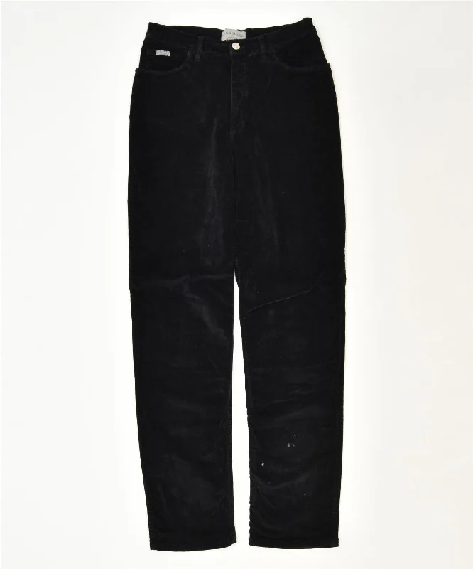 LES COPAINS Womens Slim Casual Trousers IT 42 Medium W30 L32 Black Trousers Leisure Comfortable