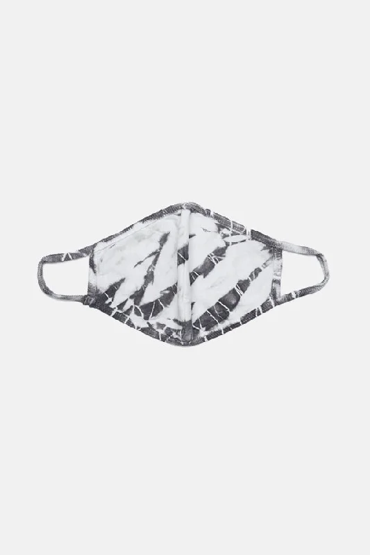 Tie Dye Jersey Mask Black Round Neck Jersey Tee