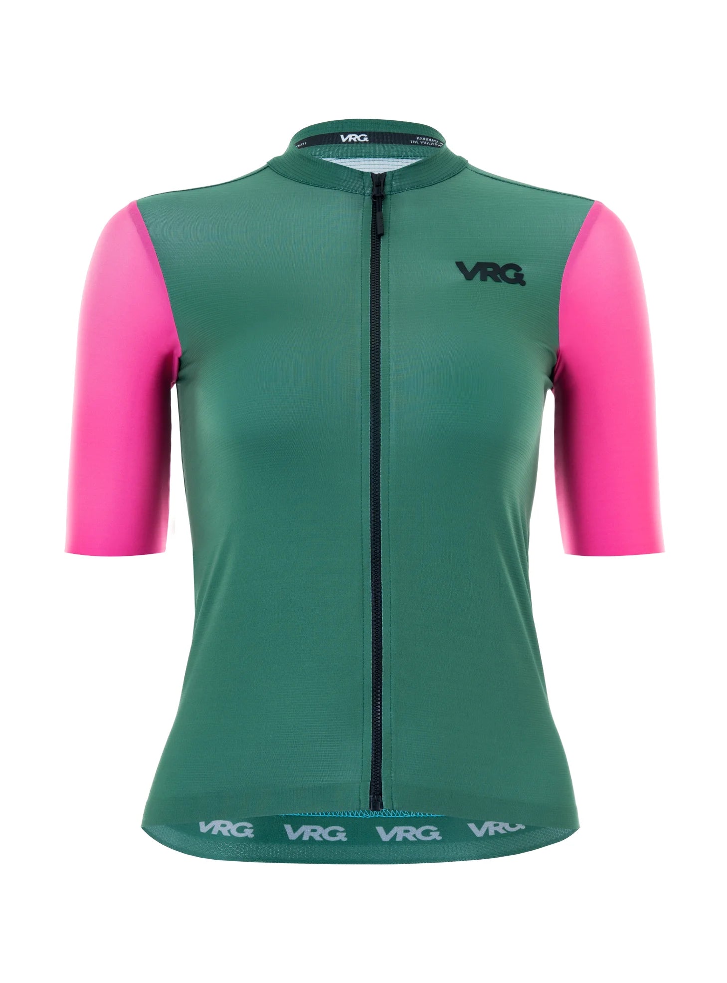 138 VRG JERSEY PINK/GREEN/BLUE - WOMEN Polo Neck Jersey Top