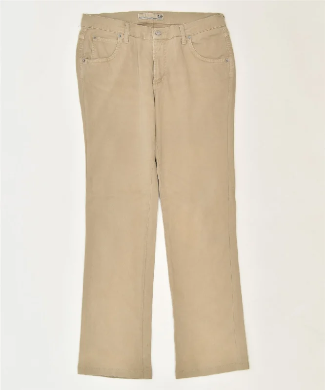 SERGIO TACCHINI Womens Bootcut Casual Trousers W29 L30 Beige Classic Trousers Sale Discount