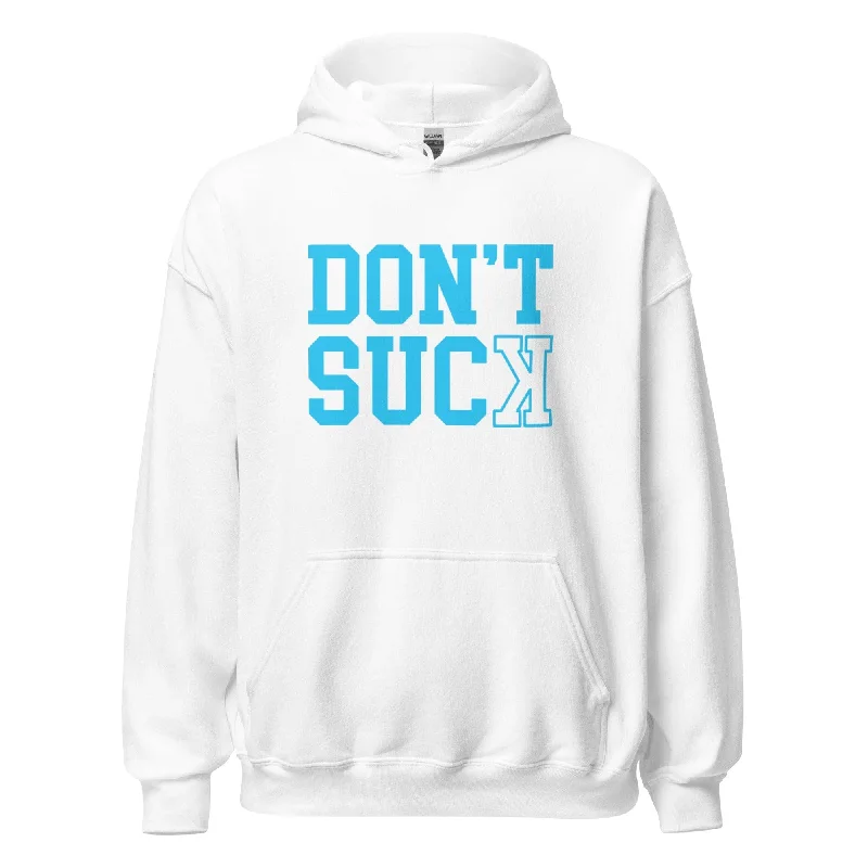 Don't Suck Teal - Adult Hoodie Hoodie with Ribbed Neckline Snug Warm