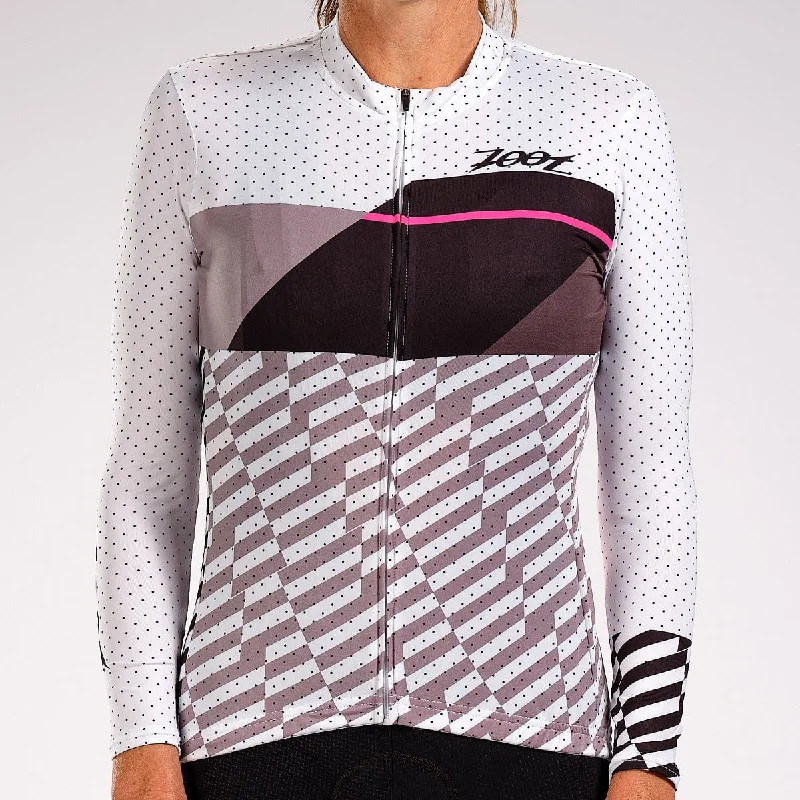 Women's Ltd Cycle Sun Stop Ls Jersey - White Autumn Jersey Shirt