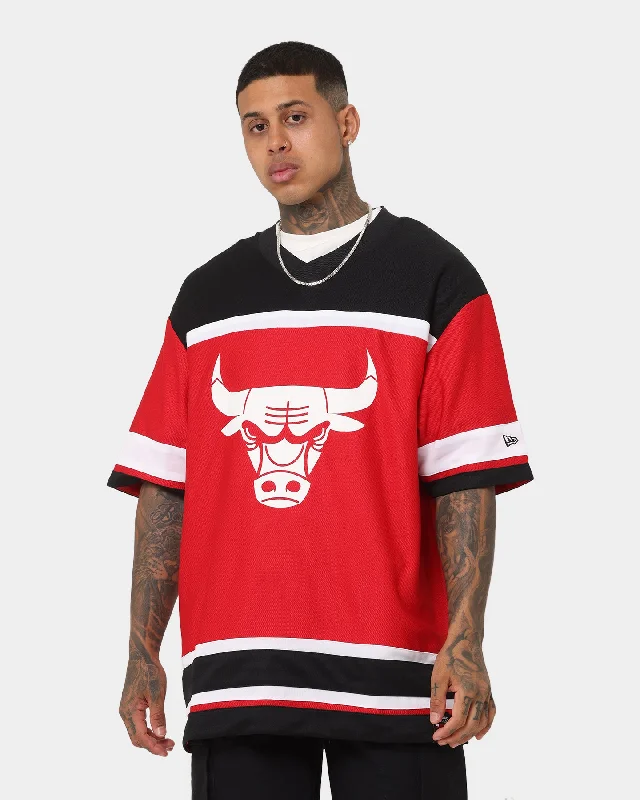 New Era Chicago Bulls V Mesh Jersey Red Premium Jersey Tee