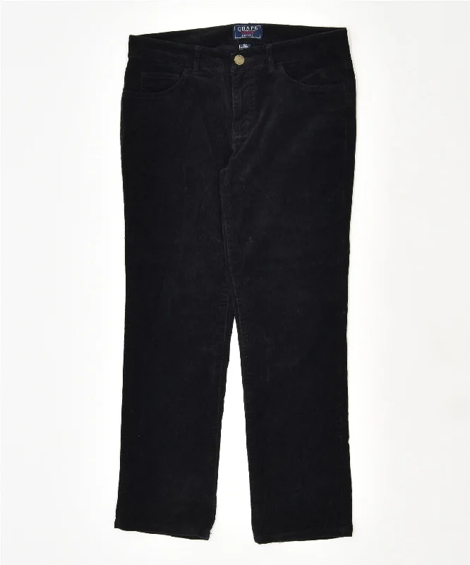 CHAPS Womens Straight Corduroy Trousers US 6 Medium W30 L26 Navy Blue Trousers Bestseller Popular