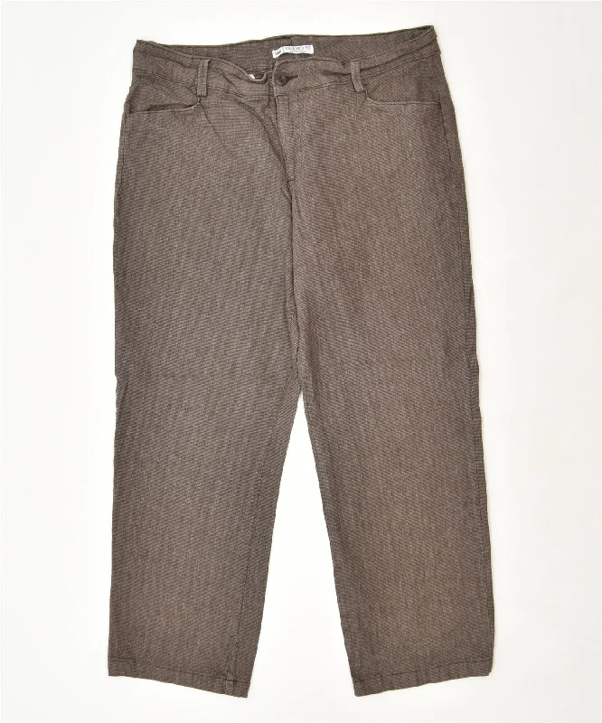 LEE Womens Relaxed Fit Straight Casual Trousers US 16 2XL W38 L27 Brown Trousers trendy modern