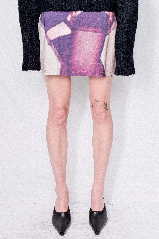 Jersey Garter Mini Skirt Winter Jersey Top