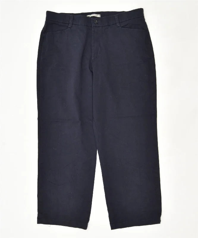 LEE Womens Straight Leg Casual Trousers US 16 2XL W36 L27 Navy Blue Trousers Recommended Stylist