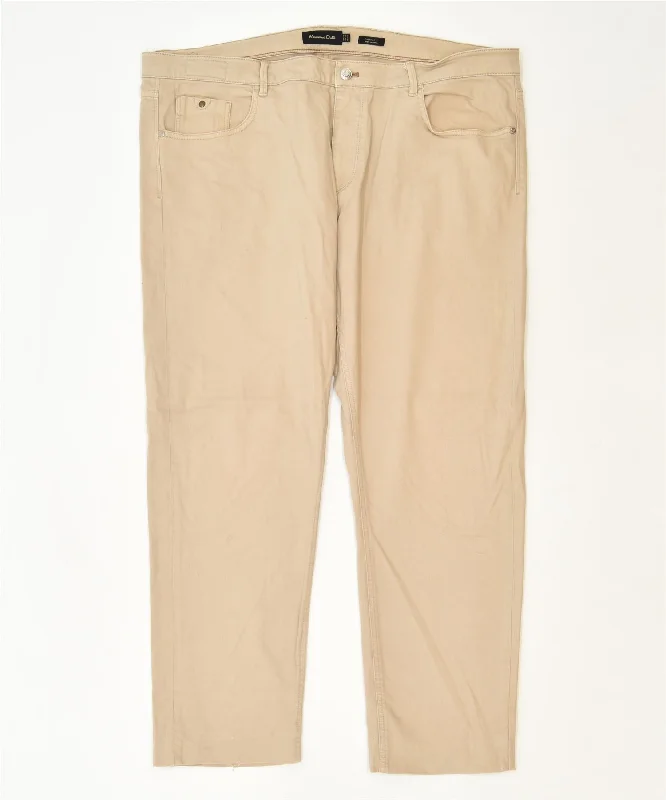 MASSIMO DUTTI Womens Slim Casual Trousers W40 L29 Beige Classic Trousers Designer Luxury