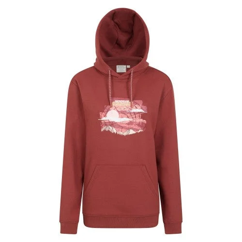 Mountain Warehouse Womens/Ladies Sunset Graphic Hoodie Hoodie with Rolled Sleeves Casual Relaxed