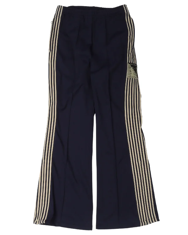 Flared Striped Jersey Track Pants Royal Blue Jersey Shirt