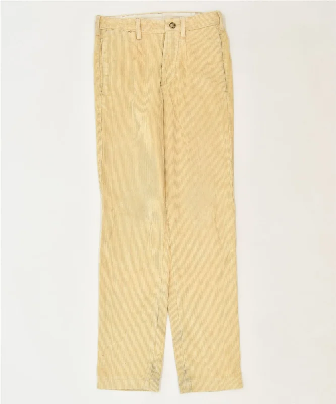 PACIFIC TRAIL Womens Slim Corduroy Trousers W28 L31 Beige Classic Vintage Trousers Formal Black