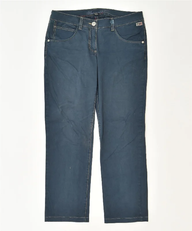 NAPAPIJRI Womens Slim Casual Trousers IT 44 Medium W34 L29 Blue Classic Trousers Party Sparkling