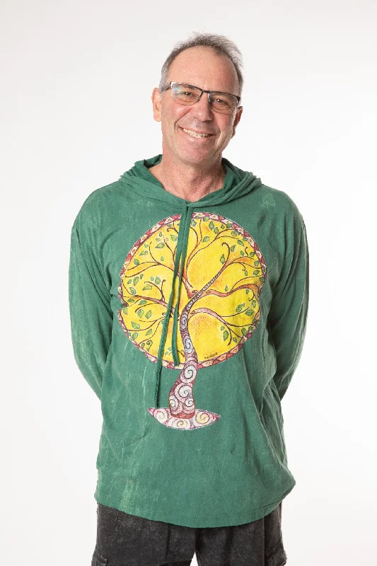 Mexicali Zen Tree Graphic Lightweight Hoodie Hoodie with Front Slit Layering Stylish Mexicali Zen Tree Graphic Lightweight Hoodie Hoodie with Front Slit Layering Stylish