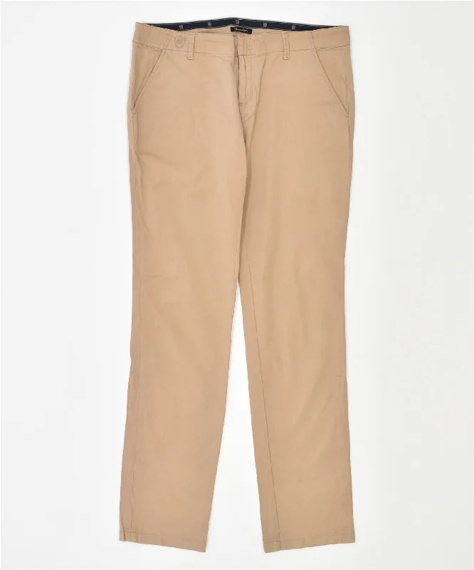 MASSIMO DUTTI Womens Low Waist Chino Trousers EU 38 Small W32 L31 Beige Trousers Formal Black